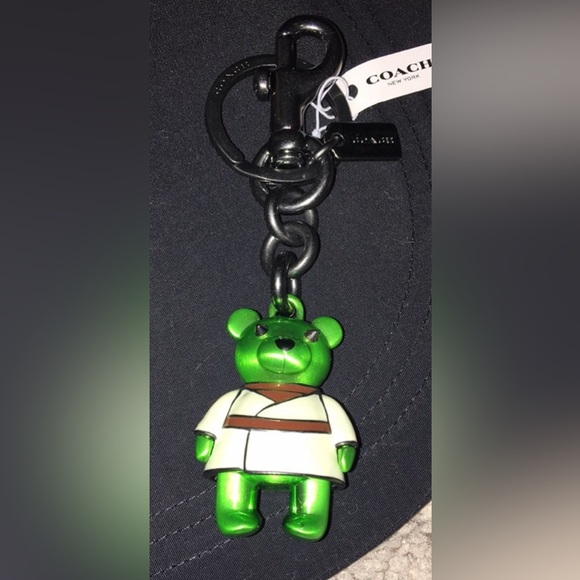 Coach New York x Star Wars Yoda Bear Trigger key chain bag charm new FOB - Picture 9 of 11